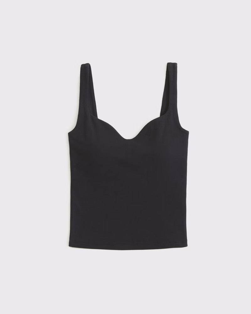 Abercrombie & Fitch Women's Bra-Free Seamless Sweetheart Tank in Black - Size XXS | Abercrombie & Fitch (US)
