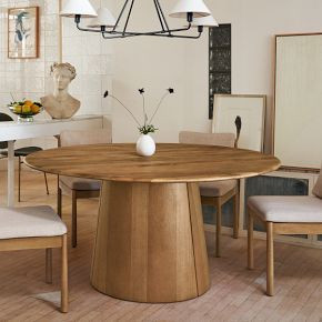 Anton Round Pedestal Dining Table (48", 60", 72") | West Elm (US)
