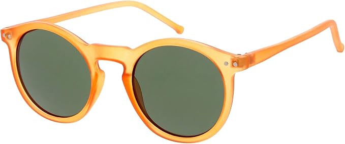 Vintage Retro Horn Rimmed Round Circle Sunglasses with P3 Keyhole Bridge | Amazon (US)