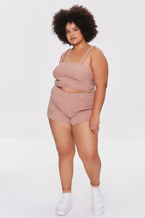 Plus Size Fuzzy Knit Shorts | Forever 21 (US)
