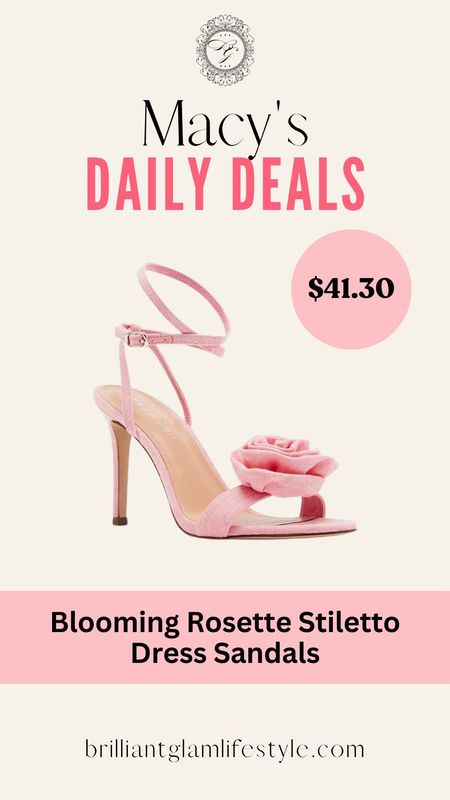 Macy's Daily Deals - Blooming Rosette Stiletto Dress Sandals #Sale #Macys #DailyDeals #FlashDeals #Ltk #Fashion 

#LTKparties #LTKU #LTKstyletip