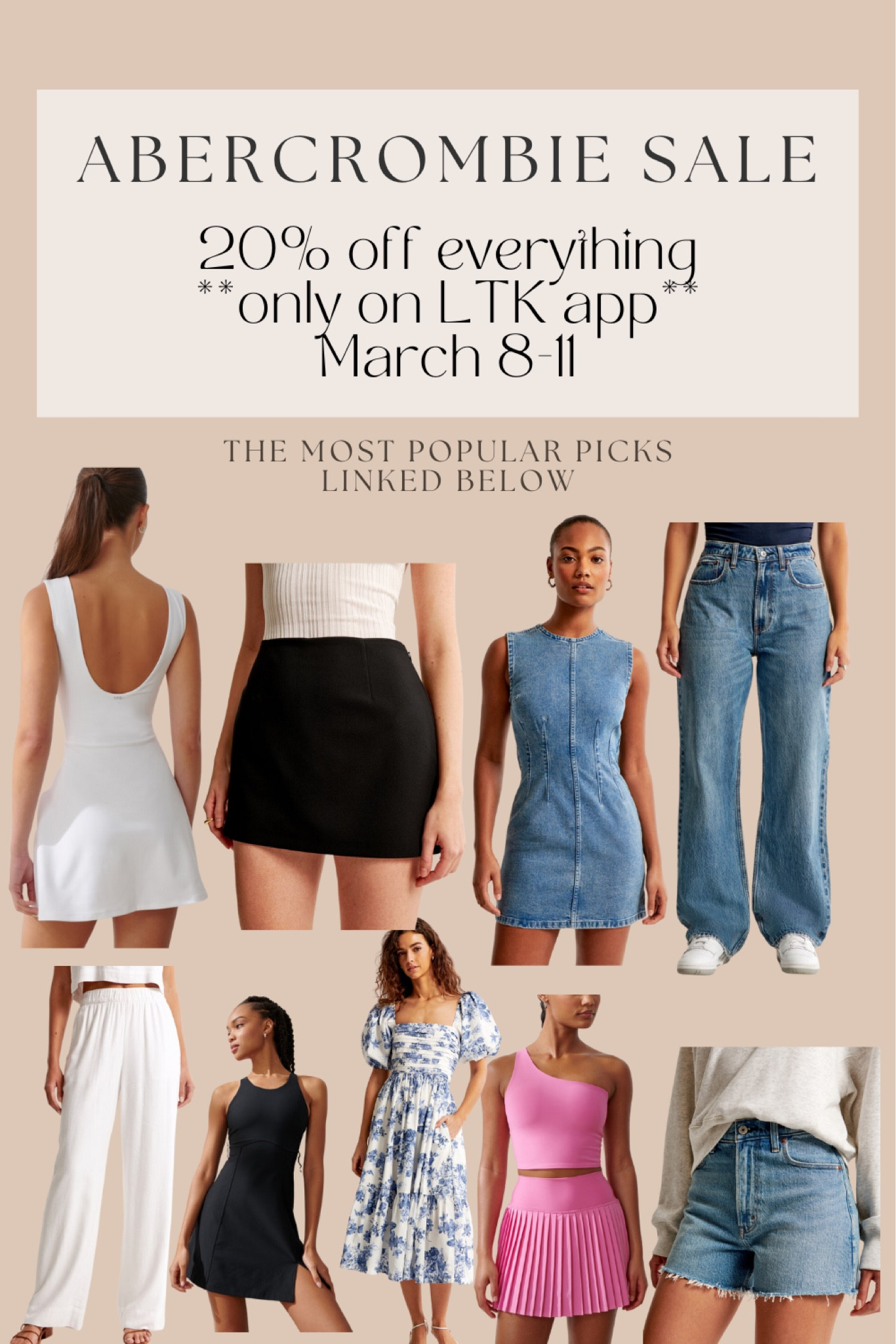 Abercrombie sale 20% everything! *starting March 8th! To get the code: click on the items below

Spring style, spring outfit, spring fashion, spring dress, spring boots, knee high boots, floral dress, spring ootd, spring outfit ideas, spring outfit inspo, outfit inspo, casual outfit ideas, chic outfit, spring sandals, casual chic, everyday outfit, spring trends, outfit inspiration, outfit in motion #springstyle #springoutfits #springoutfitideas #springoutfitinspo

#LTKSpringSale #LTKfindsunder100 #LTKsalealert