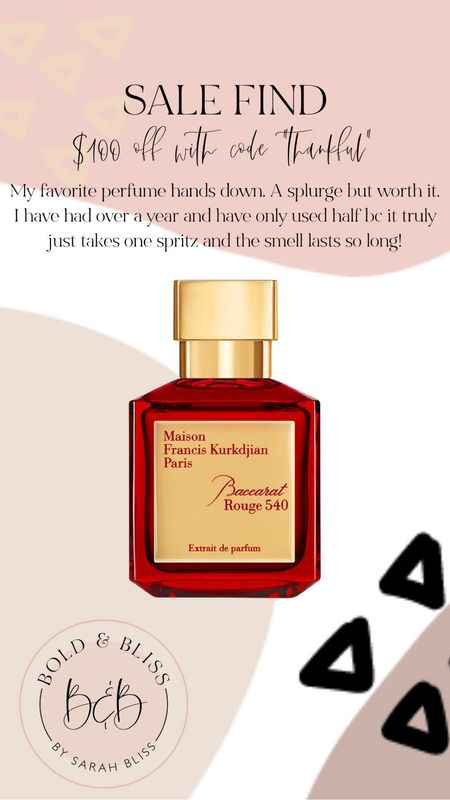 Perfume on sale $100 off with code “thankful” 

#LTKbeauty #LTKGiftGuide #LTKHoliday