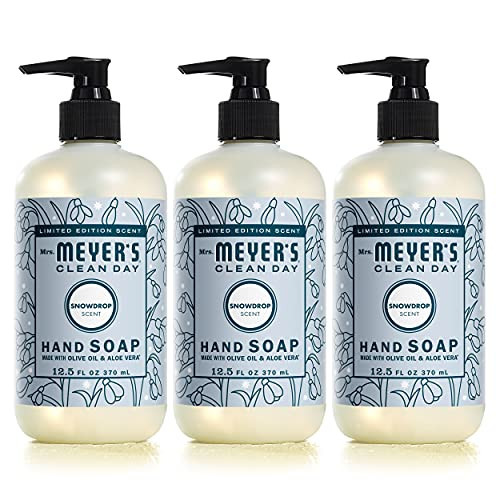 MRS. MEYER'S CLEAN DAY Hand Soap, Made with Essential Oils, Snowdrop, 12.5 fl. Oz (Pack of 3) | Amazon (US)