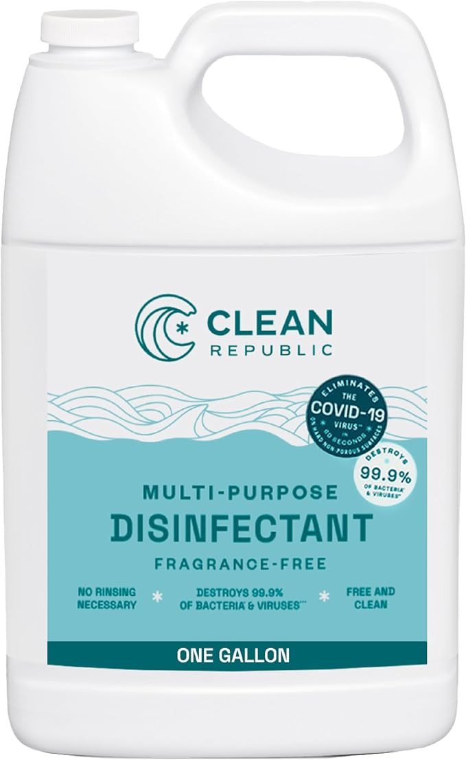Clean Republic Multi-Purpose Disinfectant, Hypochlorous Acid Cleaner, 1 Gallon Bottle | Amazon (US)