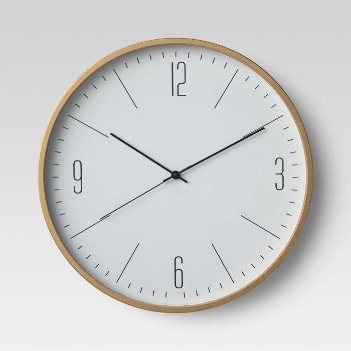 20" Brushed Brass Wall Clock - Project 62™ | Target