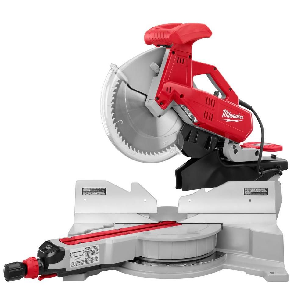 Milwaukee 12 in. Dual Bevel Sliding Compound Miter Saw-6955-20 - The Home Depot | The Home Depot