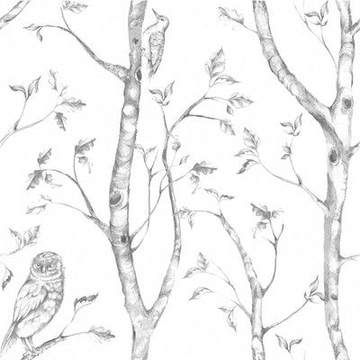 Woods Peel & Stick Wallpaper Gray - Brewster | Target