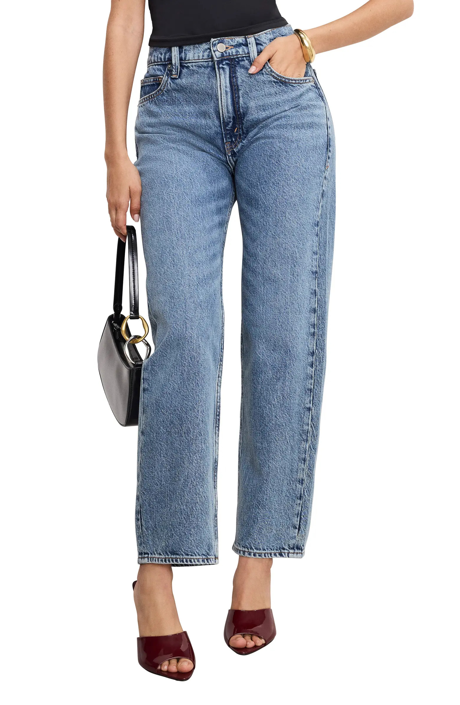 Good American Good Standard Straight Leg Jeans | Nordstrom | Nordstrom