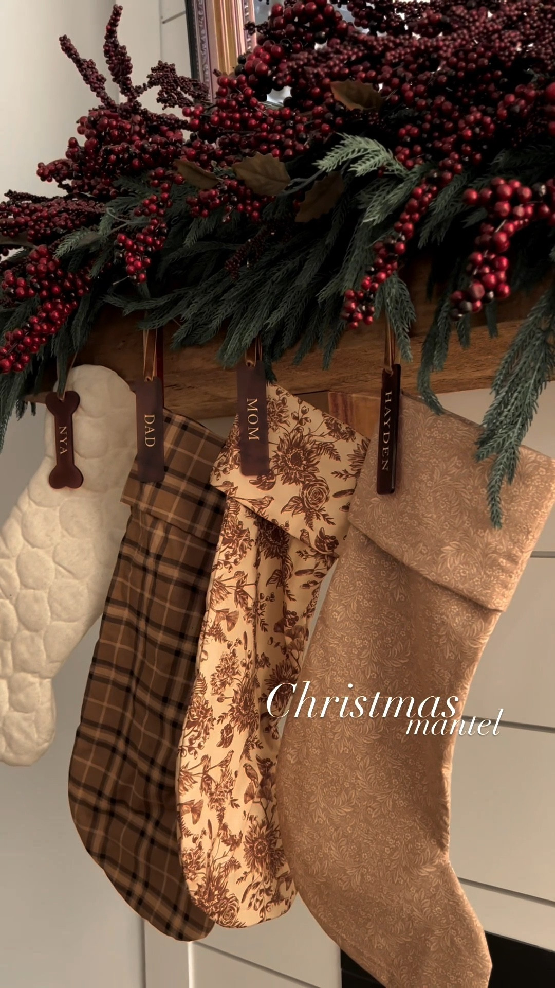 Christmas mantel complete ✅ The stockings & name tags are from 2 different Etsy shops, but why do they compliment each other PERFECTLY?!

Christmas Decor | Holiday Decor | Living Room | Fireplace

#LTKHoliday #LTKHome