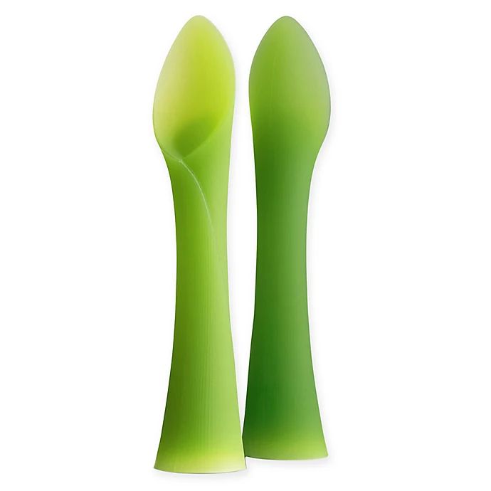Olababy® Baby Training Spoons in Green (Set of 2) | buybuy BABY