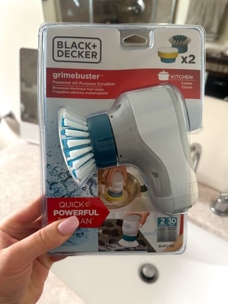 Sooo excited to clean today.. 😂🤣 If you’re wondering what Erin was scrubbing her sink with yesterday, it’s this amazing device! We’ve both had our eye on these for a while and Erin got me (and herself lol) one for my birthday!! If you’ve ever seen the bathroom and kitchen cleaning videos that absolutely mesmerize people, there’s usually one of these involved. The brush and sponge heads are dishwasher safe too!! 

#LTKfindsunder50 #LTKhome #LTKsalealert