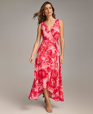 Donna Karan Women's Printed Sleeveless Maxi Dress - Macy's | Macy's