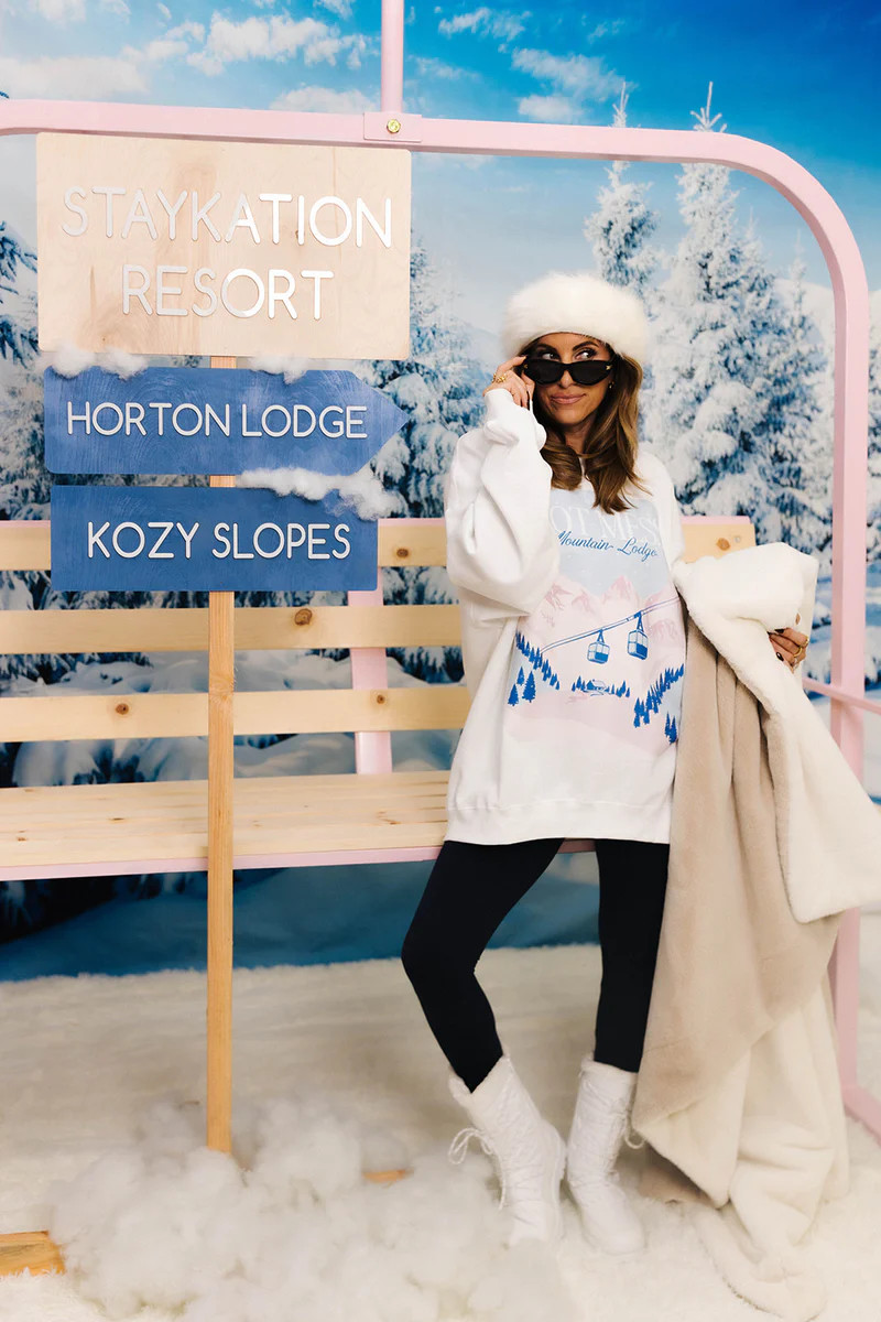 White Hot Mess Mountain Lodge Sweatshirt | Staykation
