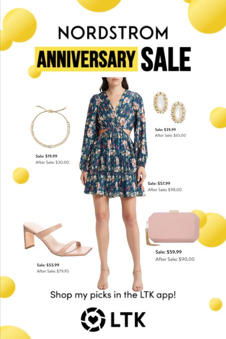 Nordstrom anniversary sale - brunch outfit, date night outfit, bridal shower outfit 

Flower mini dress, stud statement earrings, clutch bag, gold jewelry 

#LTKxNSale #LTKunder50 #LTKunder100