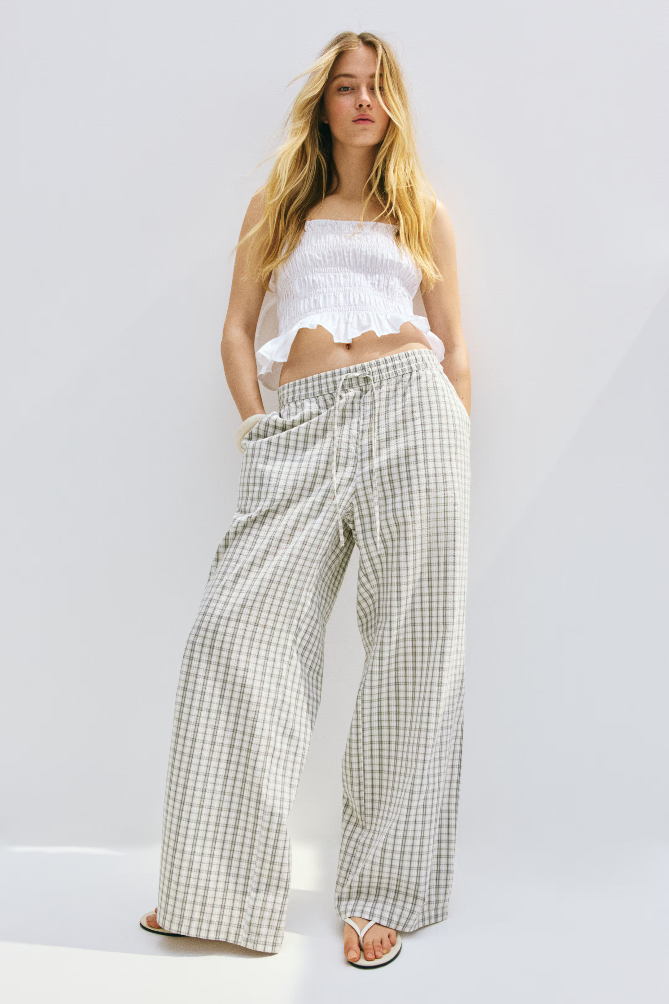 Seersucker Drawstring Pants | H&M (US + CA)