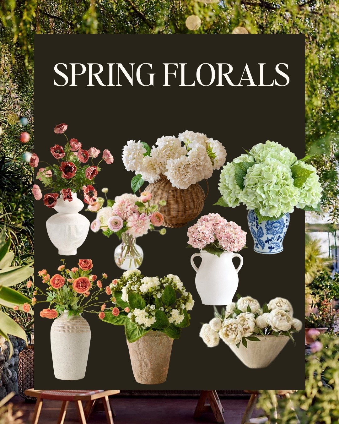 faux florals for spring! Groundbreaking!