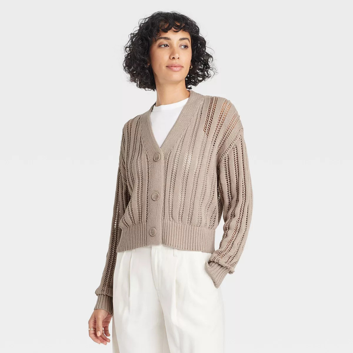 Women's Openwork Cardigan - A New Day™ | Target