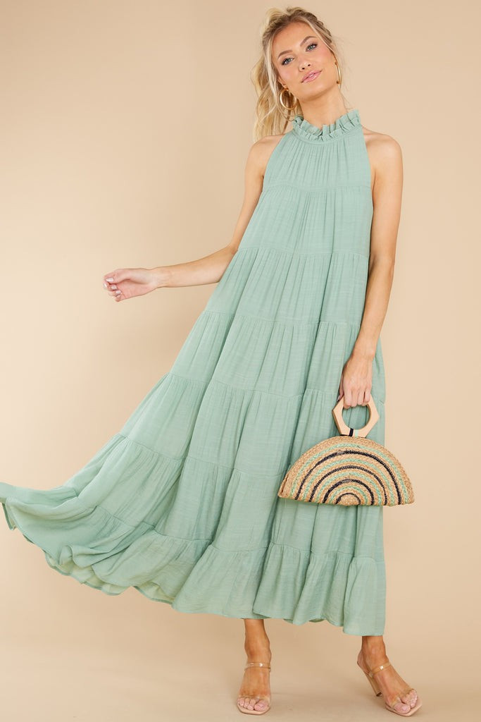 Take Me Dancing Sage Maxi Dress | Red Dress 