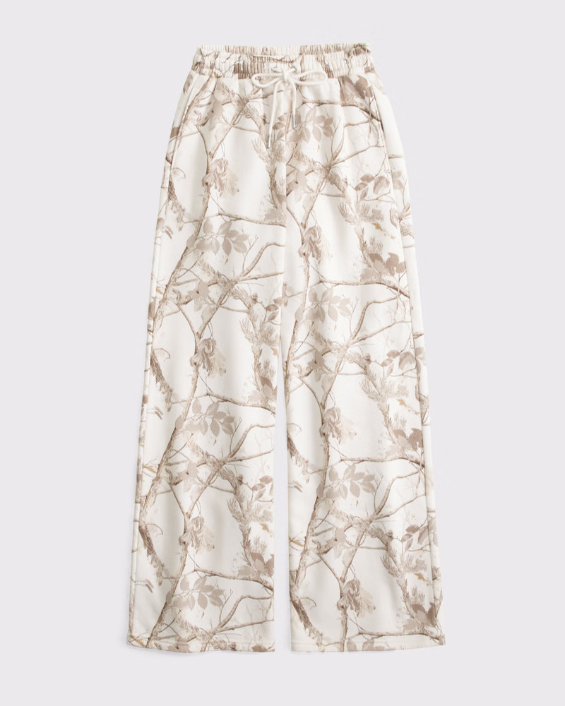 Women's High Rise Wide Leg Sunday Sweatpant | Women's Bottoms | Abercrombie.com | Abercrombie & Fitch (US)