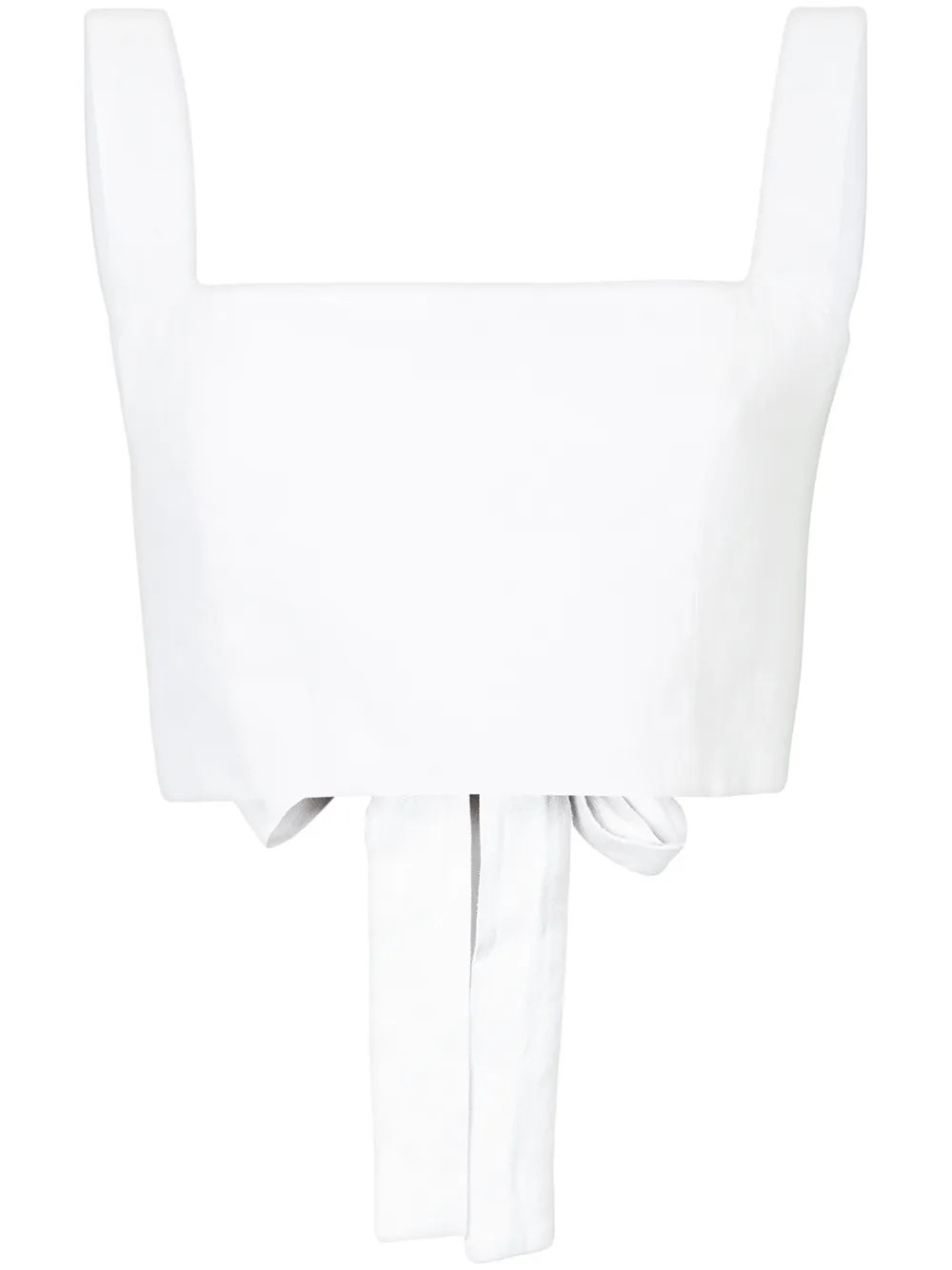 Venroy back tie cropped top - White | FarFetch US