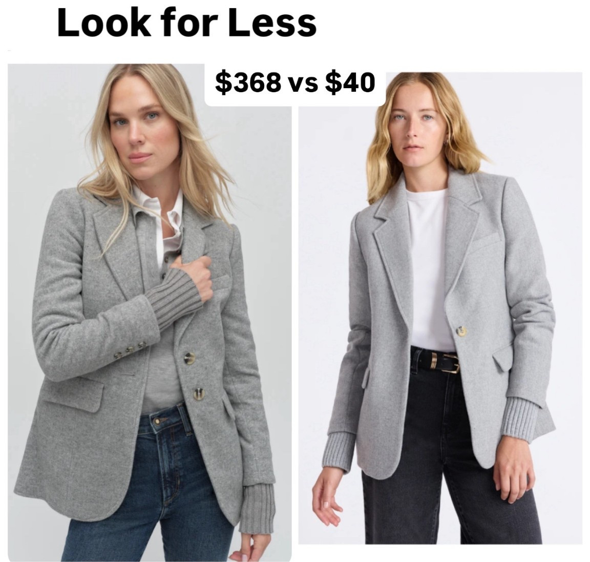 Look for less blazer from
Walmart! #jacket #walmart #lookforless 

#LTKFindsUnder50 #LTKSaleAlert #LTKHoliday