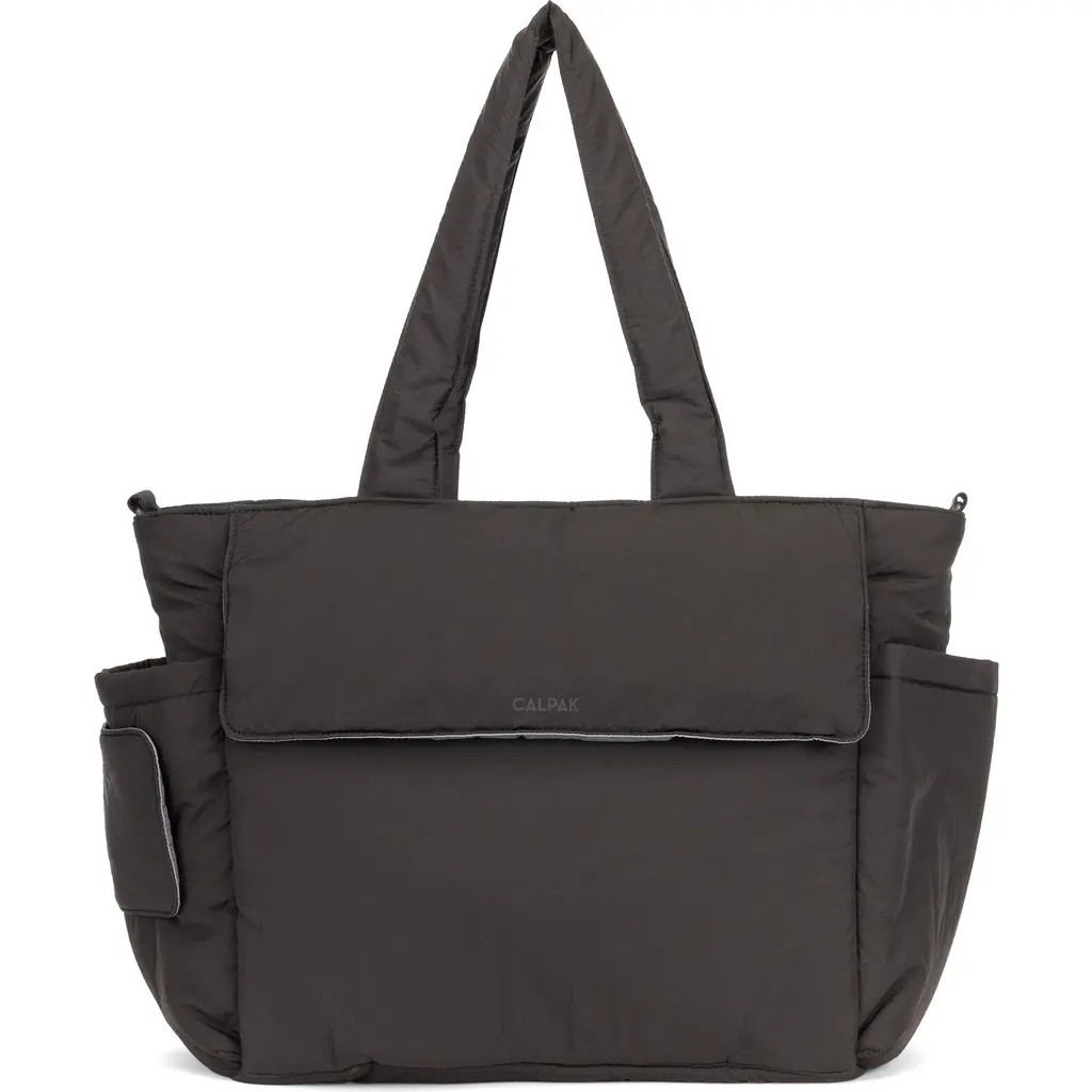 CALPAK Diaper Tote with Laptop Sleeve in Black at Nordstrom | Nordstrom