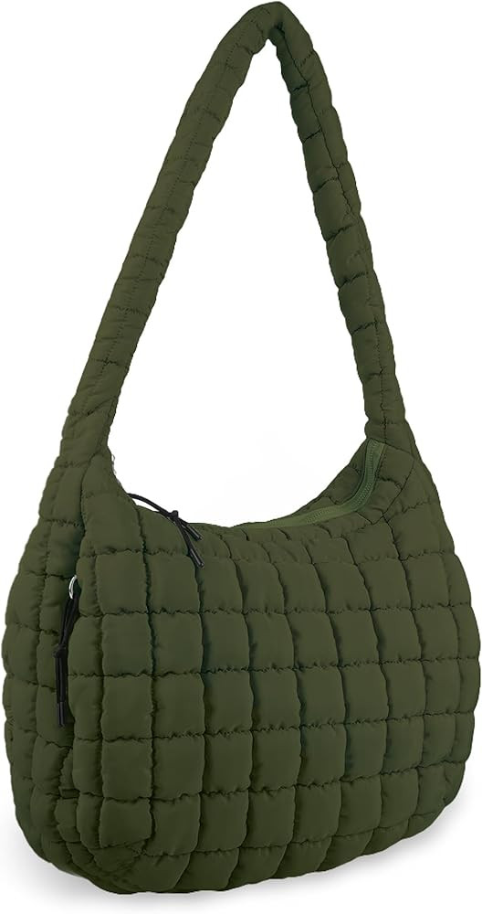 Quilted Puffer Tote Bag Purse Puffy Crossbody Shoulder Bag,Lightweight Nylon Hobo Bag Puffer Carr... | Amazon (US)