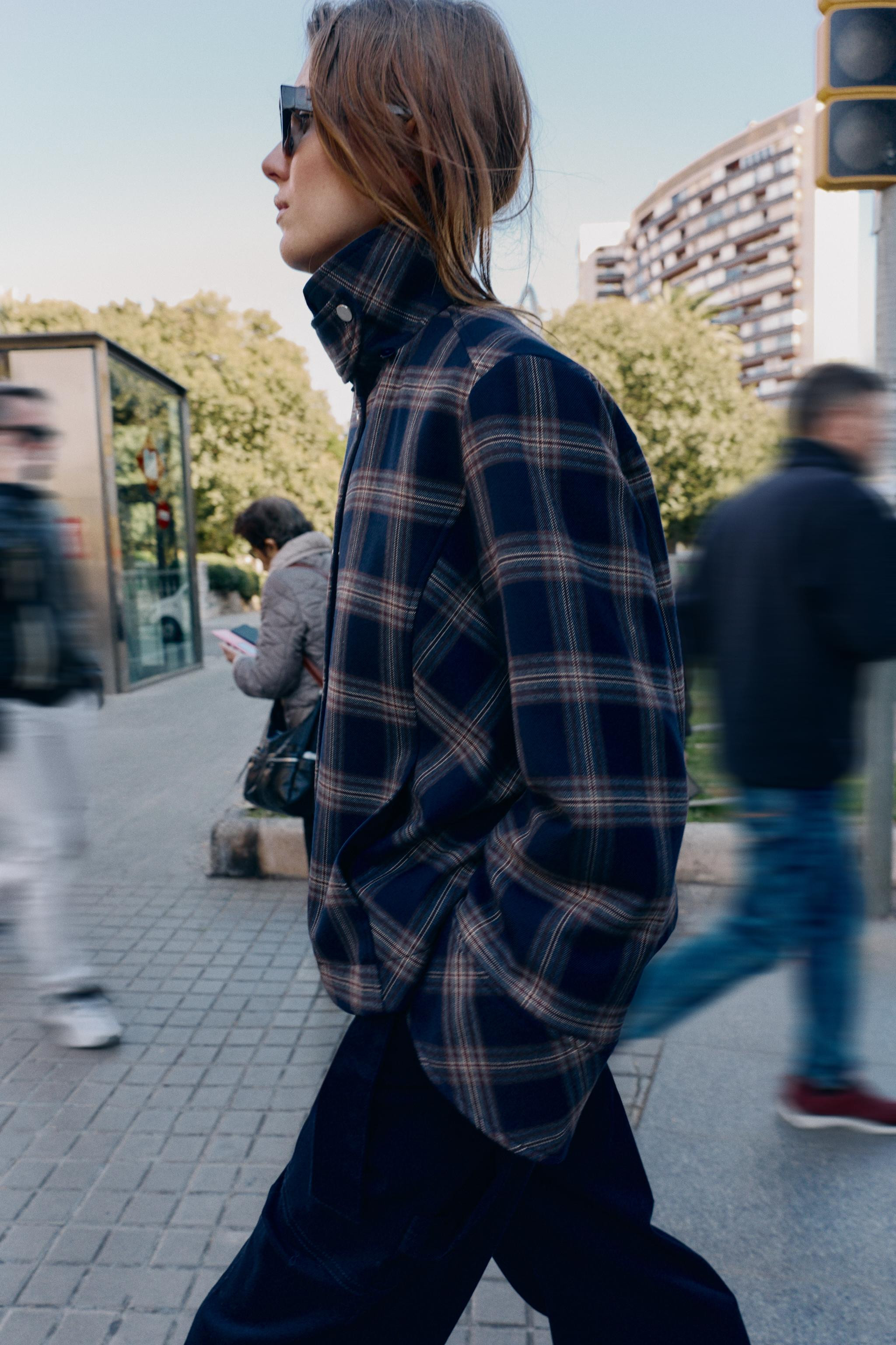 PLAID HOODED PUFFER JACKET | Zara US