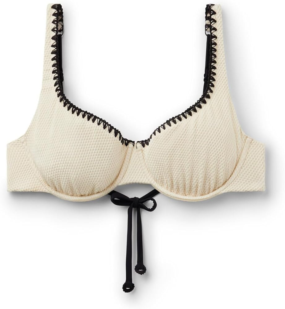 CALZEDONIA Woman's Balconette Swimsuit Top Bicolor Embroidery | Amazon (US)