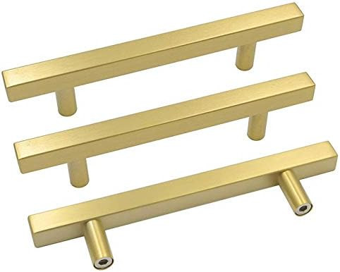 goldenwarm 5in(128mm) Cabinet Pulls Gold Cabinet Hardware Knobs 5Pack - LS1212GD128 Brushed Brass... | Amazon (US)