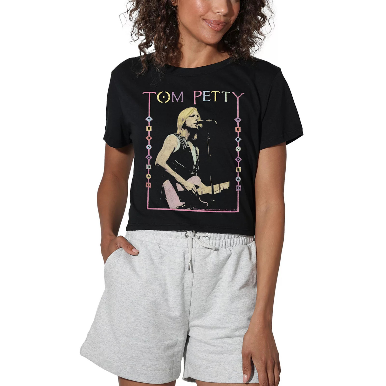 Juniors' Tom Petty Yer So Bad Graphic Crop Tee, Girl's, Size: Medium, Black | Kohl's