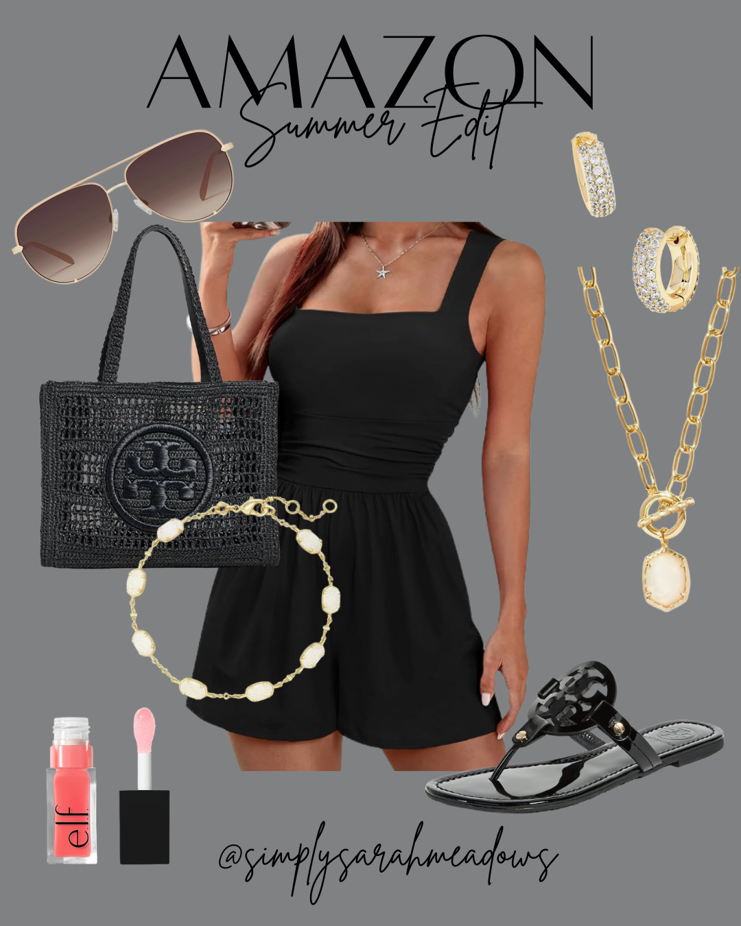 Summer essentials at your fingertips! Shop my favorite Amazon finds @simplysarahmeadows #SummerStyle #AmazonFinds #FounditonAmazon #LTKStyle #LTKFinds #LTKSummer #AthleisureWear #Rompers #LTKSpring #CasualStyle #CasualChic #AffordbleFashion #MomStyle  

 