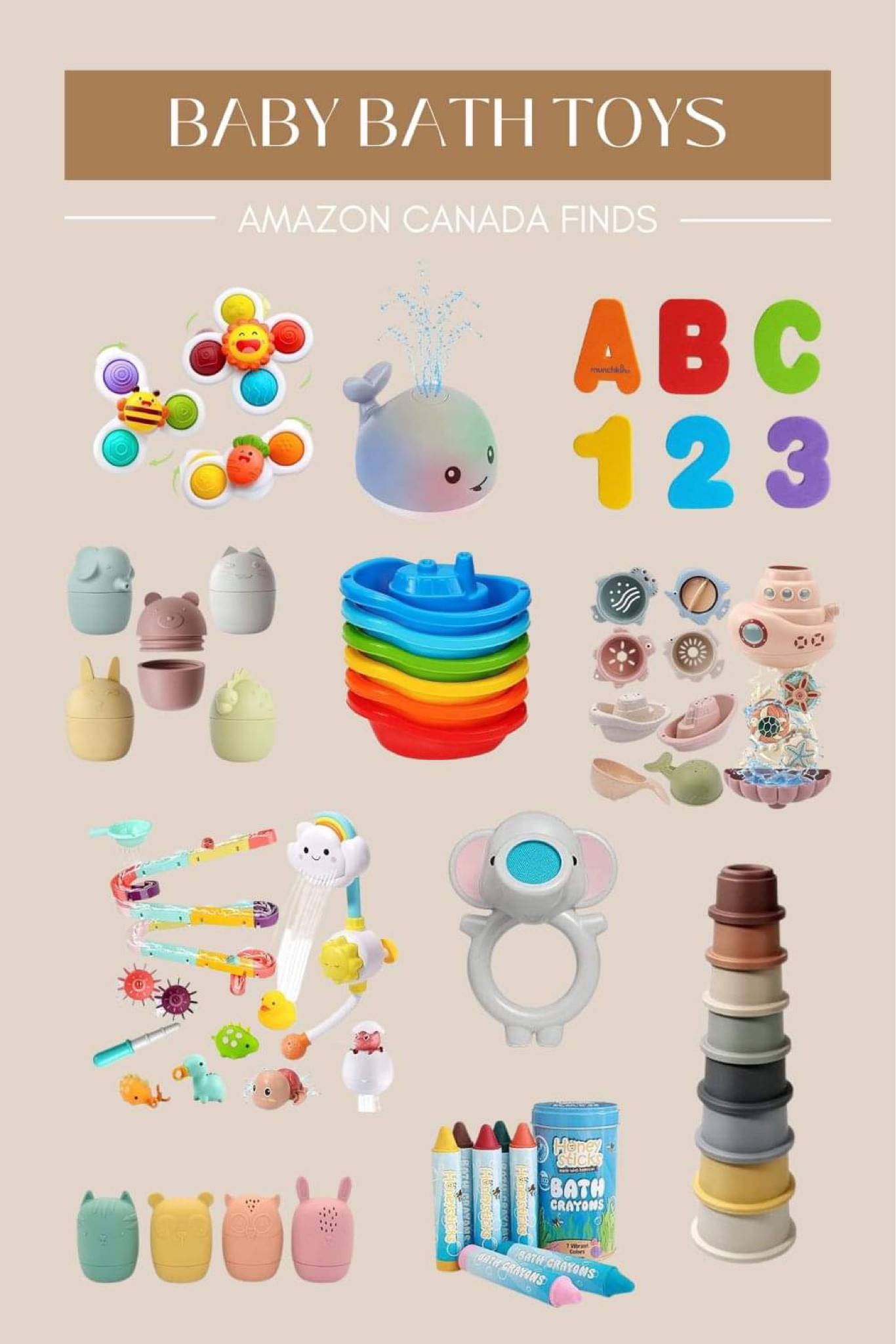 Crayons De Bain Honeysticks - 7 Couleurs, Cire D'abeille Naturelle, Non Toxique, Lavable, Pour Enfants 1 An+