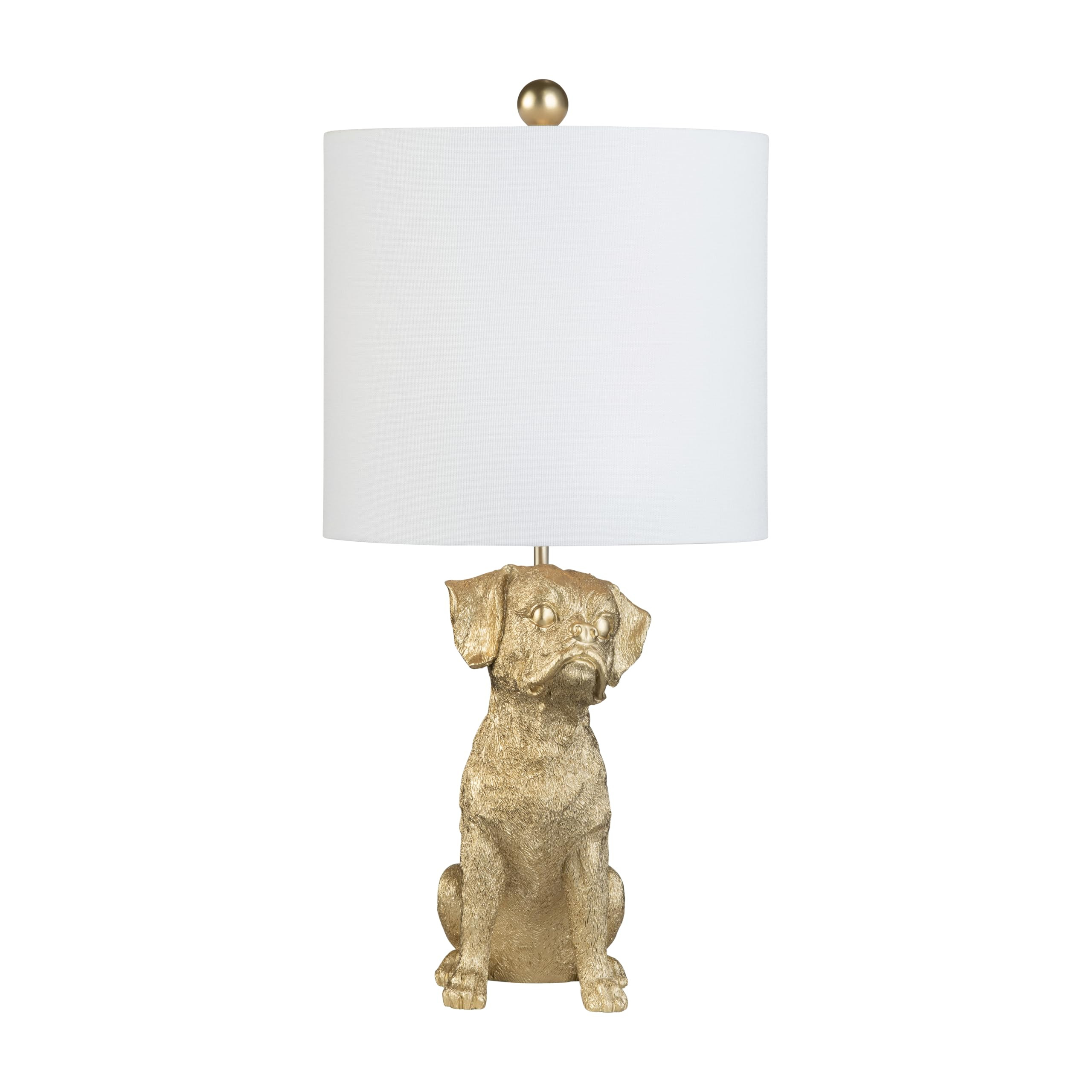 Crestview Collection 23" Gold Dog Boxer Table Lamp with Shade | Amazon (US)