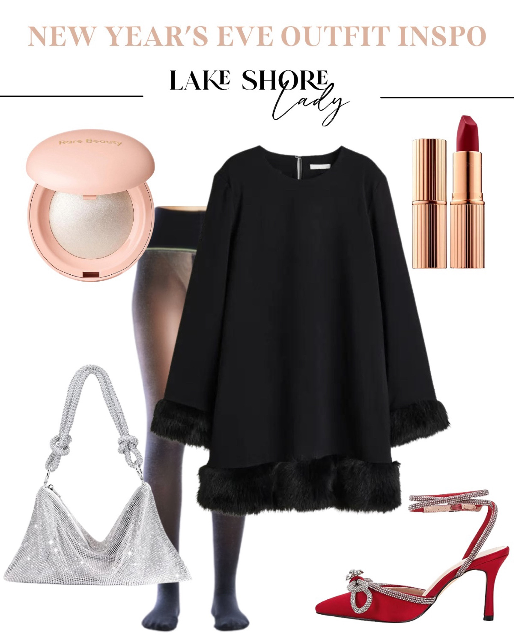 New Years Eve outfit inspo - Black Dress - Party Dress - Sparkly Purse 

#LTKSeasonal #LTKHoliday #LTKstyletip