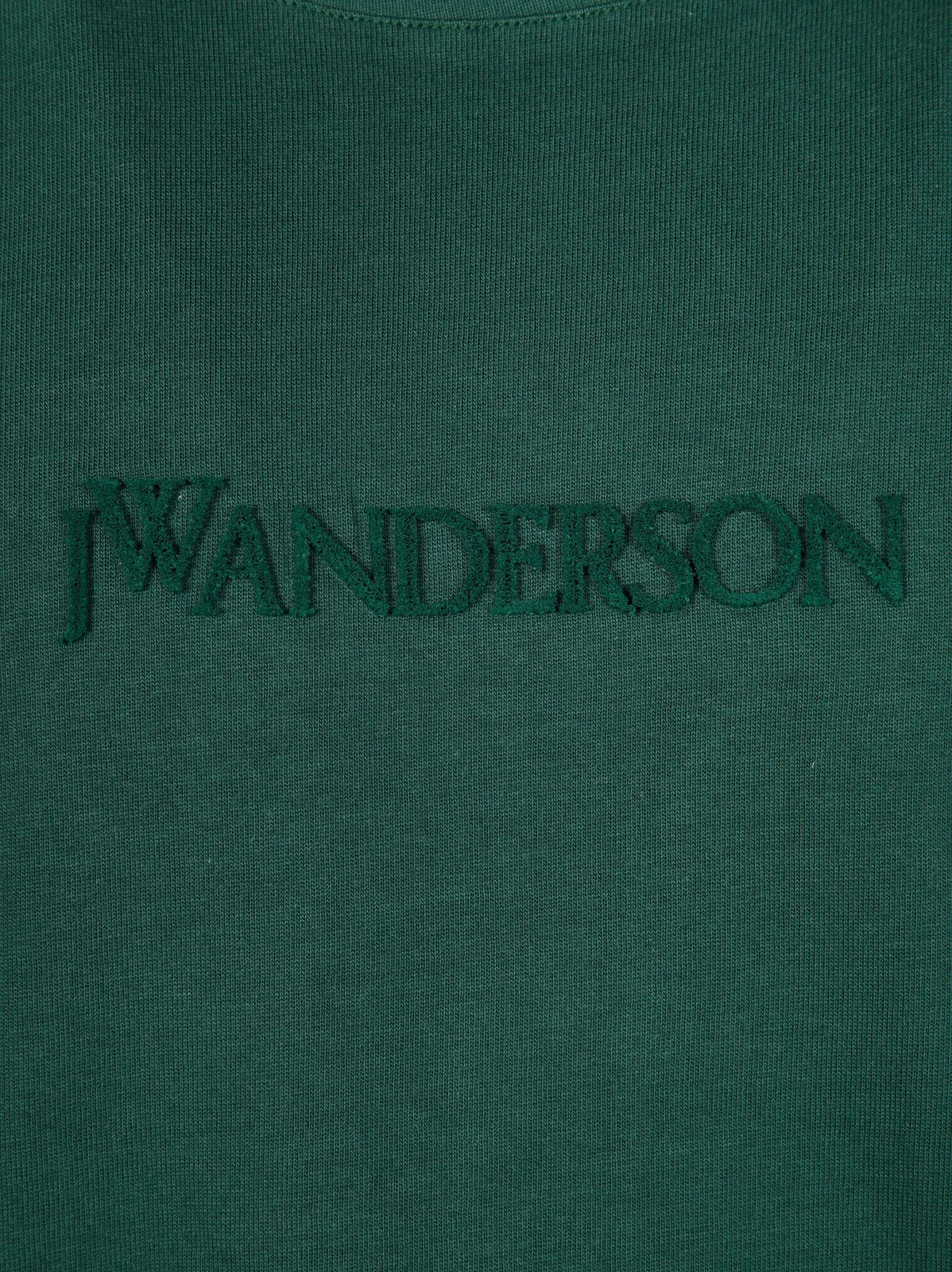 JW Anderson Flocked-Logo Crewneck T-Shirt | Cettire Global