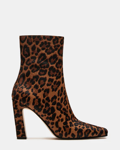 LIZABELLE Leopard Square Toe Ankle Boot | Women's Booties | Steve Madden (US)