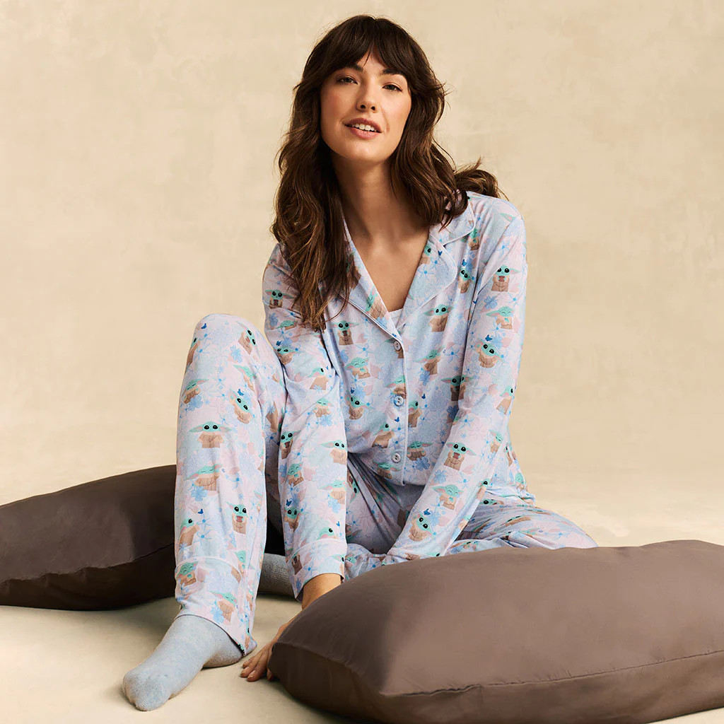 The Child White Long Sleeve Disney Star Wars\u2122 Grogu Garden Women's Luxe Pajama Pant Set | Po... | Posh Peanut