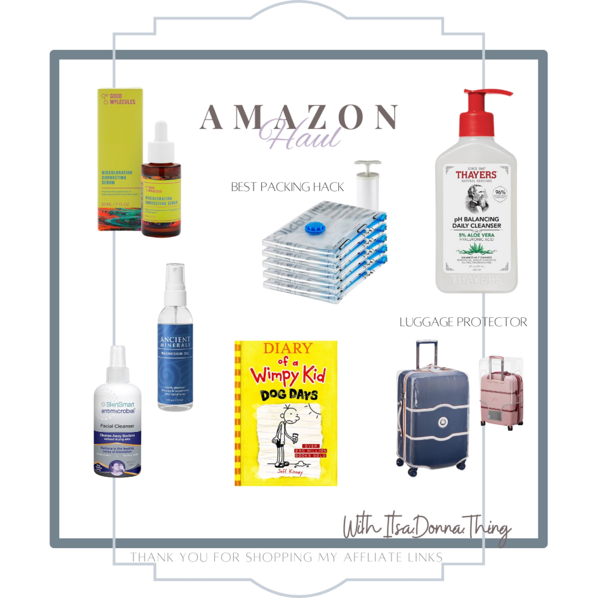 Amazon haul including the Best packing hack and Luggage protector 

#LTKfindsunder50 #LTKbeauty #LTKtravel