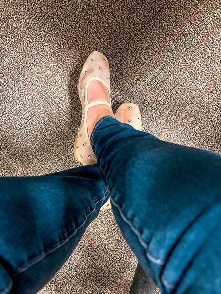 The cutest shoes ever and so comfortable!! 

These mesh ballet flats with jewels on them are so cute with jeans but also style with dresses and skirts. 

#LTKOver40 #LTKShoeCrush #LTKStyleTip
