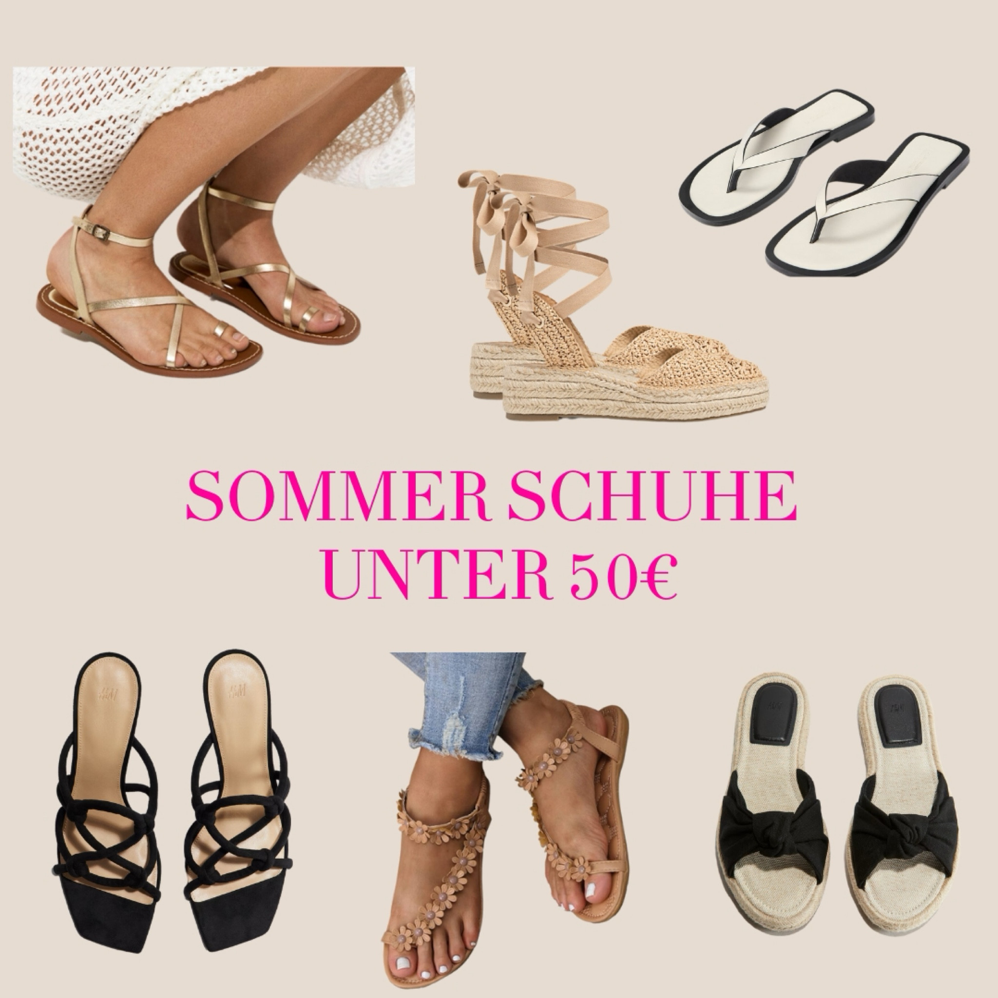 SOMMER SCHUHE UNTER 50€ 🥰