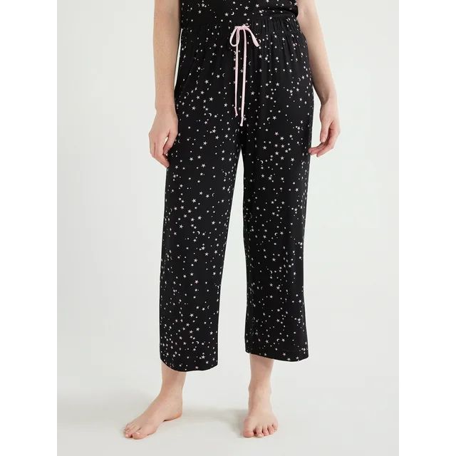 Joyspun Women's Knit Cropped Sleep Pants, Sizes S to 3X | Walmart (US)