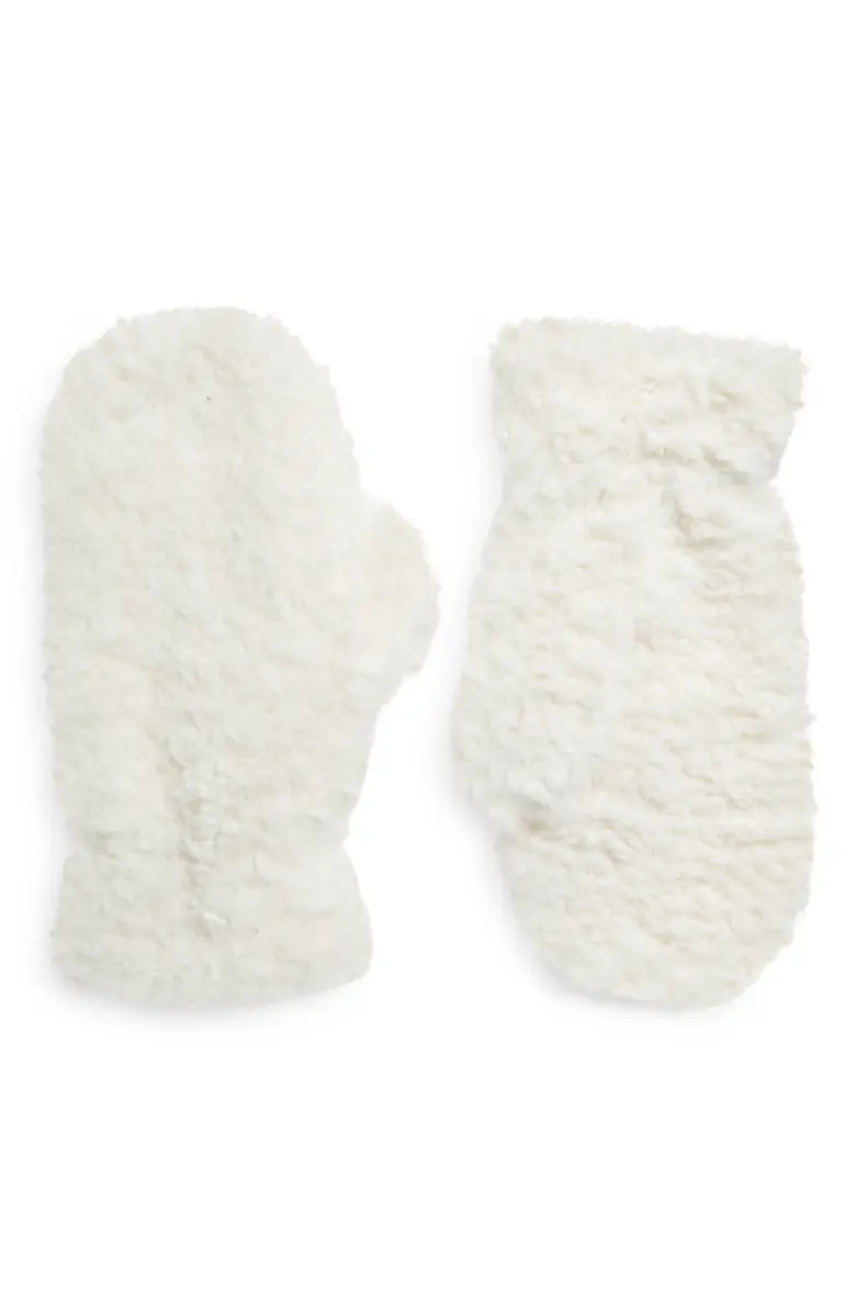Open Edit Faux Shearling Mittens | Nordstrom | Nordstrom