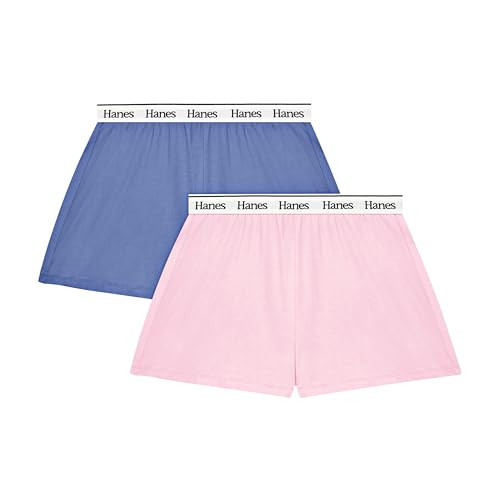 Hanes Women's Originals Pajama Shorts Pack, 2-Pack, Comfywear Pajamas for Women Set, Loungewear Clothing, Sleep Shorts | Amazon (US)