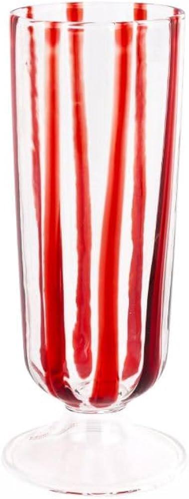 Vietri Nuovo Stripe Red Champagne Glass - 8oz Mouthblown Borosilicate Stemware - Italian Barware | Amazon (US)