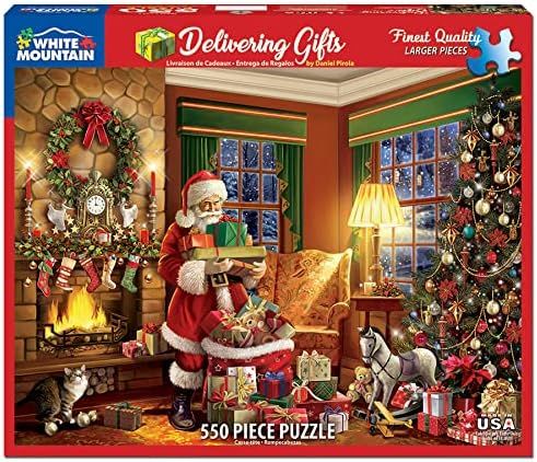 White Mountain Puzzles Delivering Gifts - 500 Piece Jigsaw Puzzle | Amazon (US)