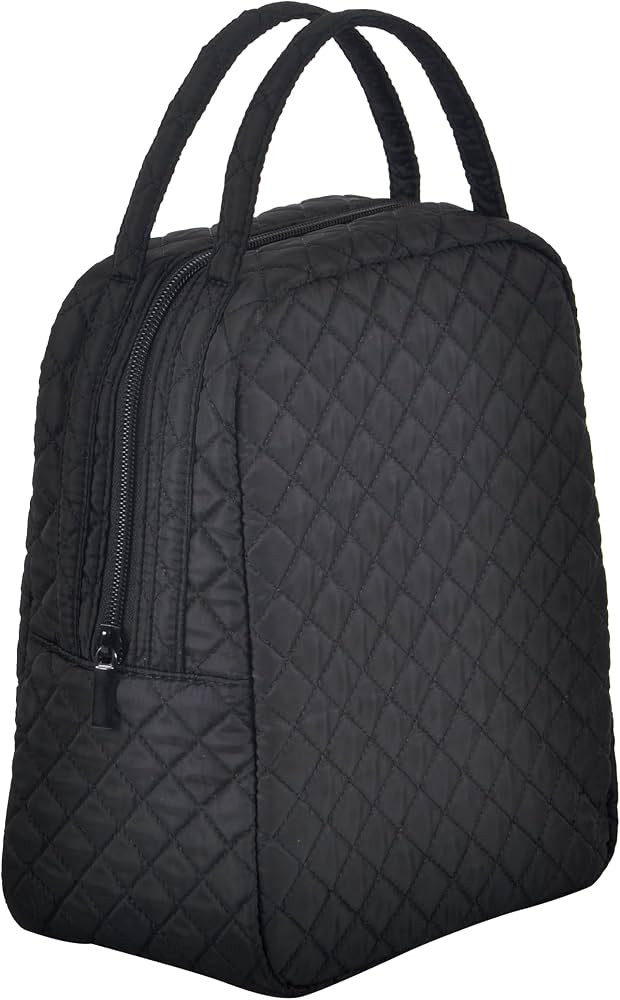 Large Quilted Fabric Cotton Reusable Inusulated Lunch Tote Bag Cooler Snack Bag Women Pretty Ther... | Amazon (US)