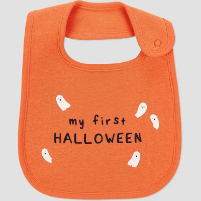 Carter's Just One You® Baby Halloween Bibs - Orange | Target