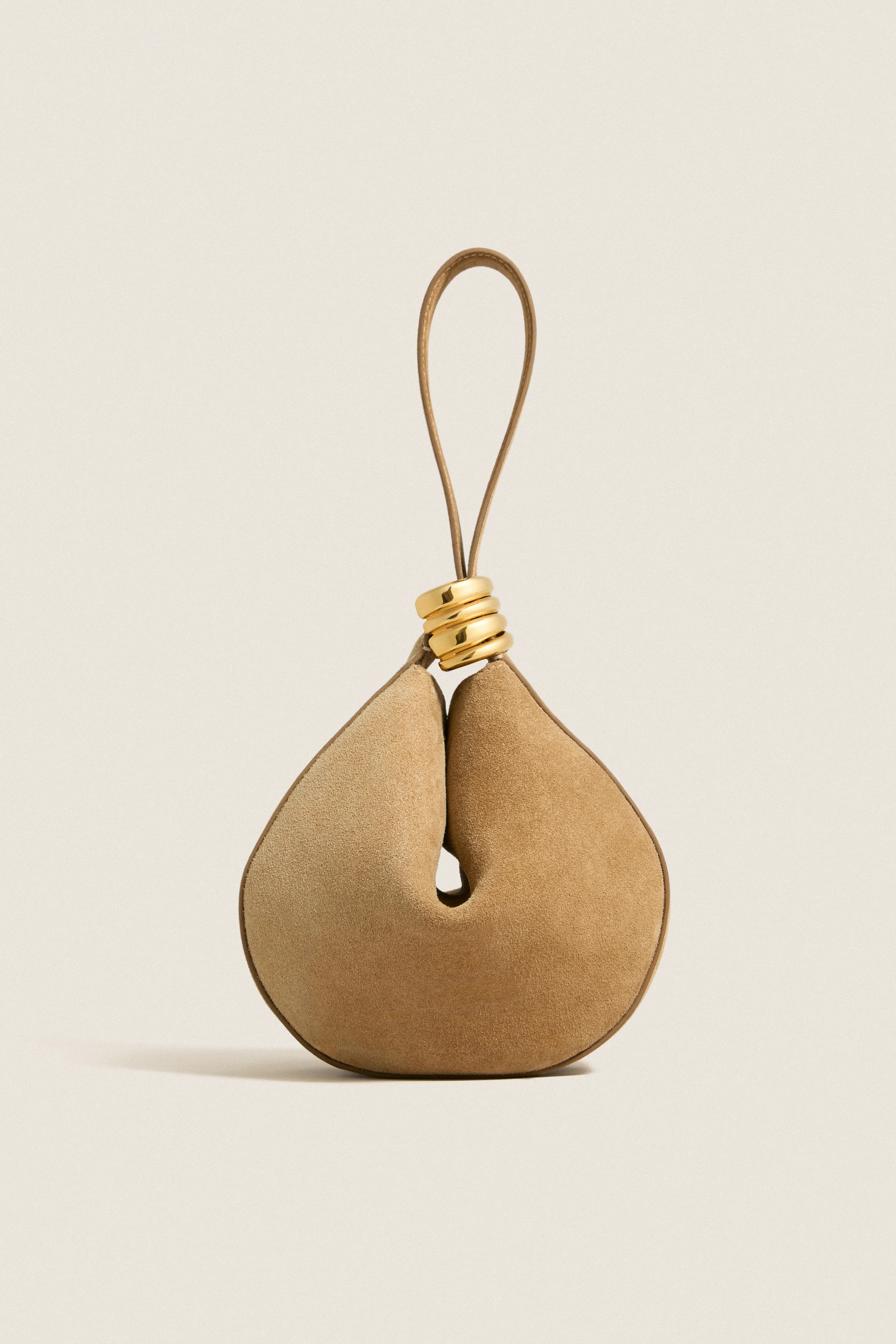 Sand Suede Zambia Stacked Ring Bag | Tuckernuck (US)